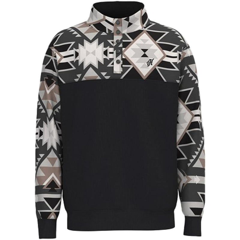 Mens Black Aztec Stevie Pullover