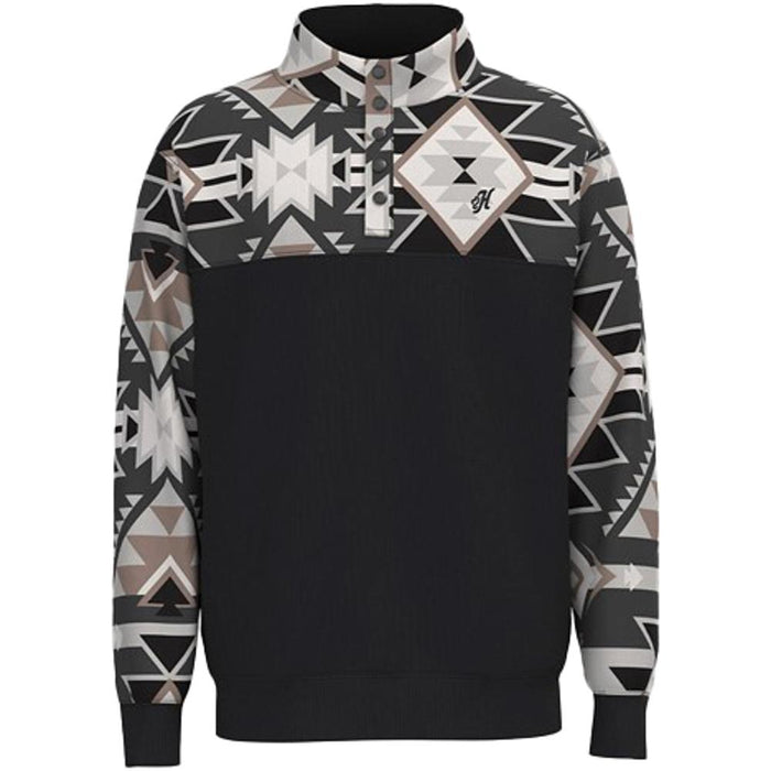 Mens Black Aztec Stevie Pullover