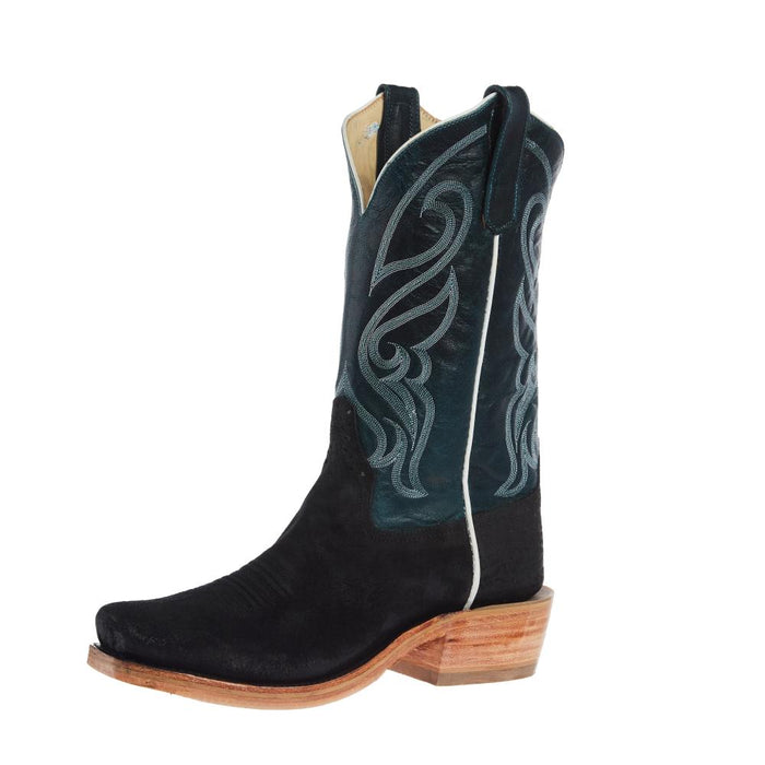 Men`s Ride Ready Black Goat Vamp 13in Teal Goat Top
