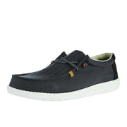 Men`s Black Wally Herringbone Casual Shoe