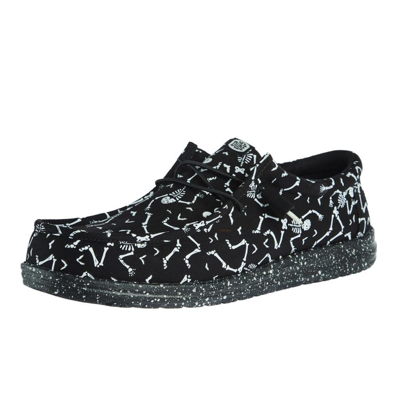 Men`s Wally Skeletons Black Casual Shoe