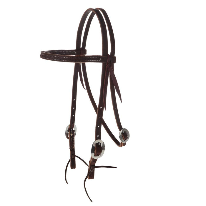 Chocolate Roughout Straight Browband Gag Headstall