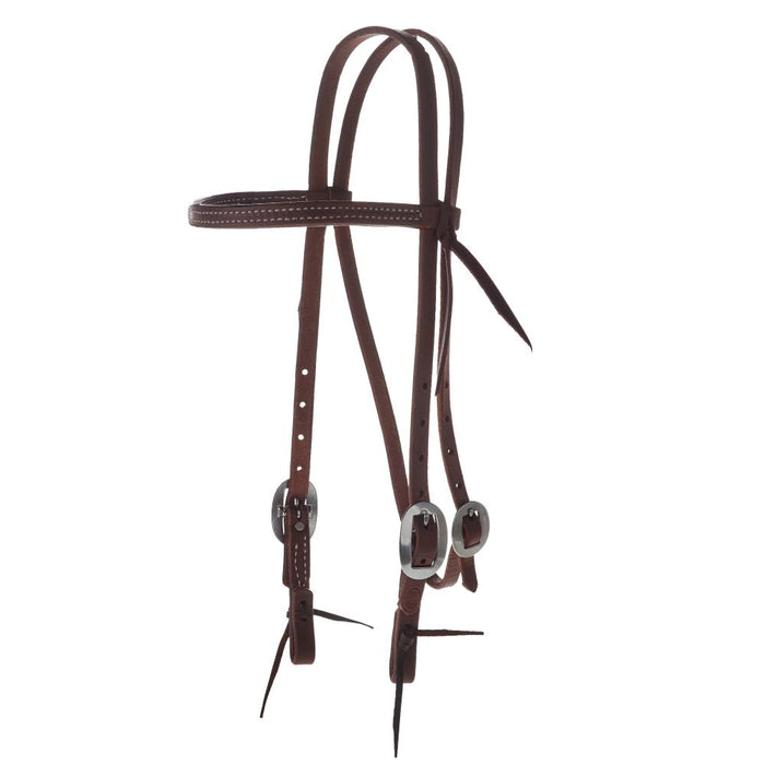 Heavy Oiled Straight Browband Gag Headstall