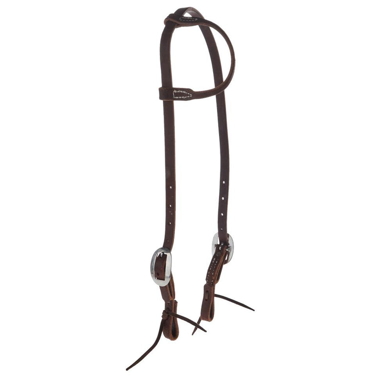 Chocolate Roughout Single Ear Gag Headstall