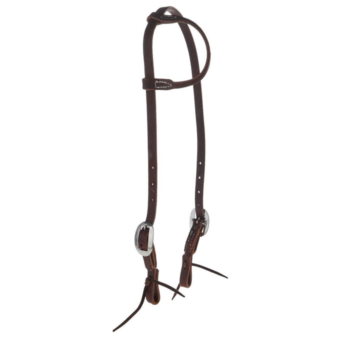 Chocolate Roughout Single Ear Gag Headstall