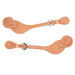 Natural Roughout Hermann Oak Button Cover Mens Spur Straps