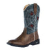 Kids Spidie Tan And Blue Light Up Cowboy Boots