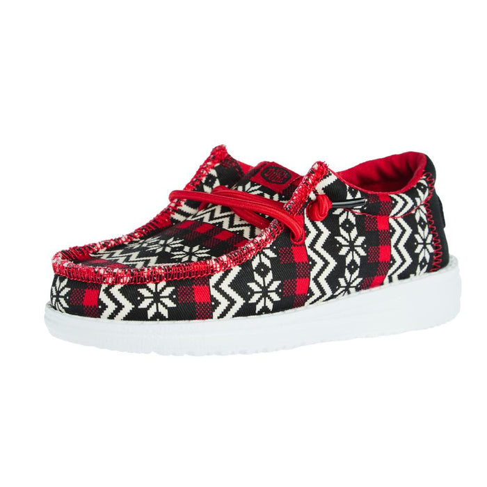 Boys Toddler Black And Red Ugly Sweater Shoe