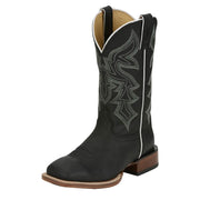 Womens Black Cowhide Vamp 11In Black Cowhide Top Cowgirl Boot