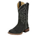 Womens Black Cowhide Vamp 11In Black Cowhide Top Cowgirl Boot