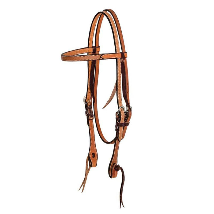 5/8in Roughout Leather Cowboy Knot Browband Headstall
