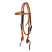 5/8in Roughout Leather Cowboy Knot Browband Headstall