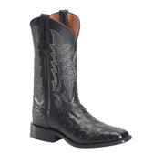 Mens George Strait FQ Ostrich 12In Black Top Cowboy Boots