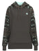 Ladies Brown Aztec Hooded Sweatshirt