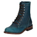 Womens Turquoise Water Buffalo Lace Up Roper Boot