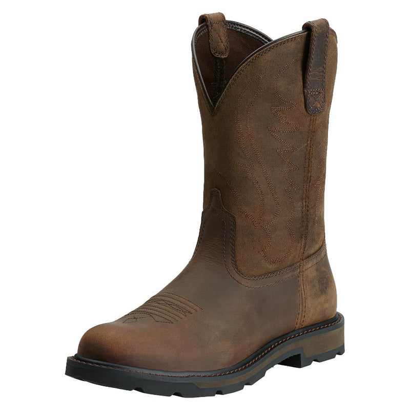 Men`s Groundbreaker 10In Top Round Soft Toe Work Boot