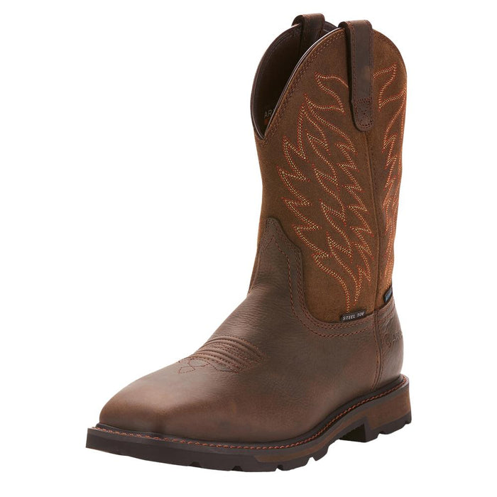 Men`s Groundbreaker 10In Top Wide Square Steel Toe Work Boot