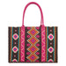 Wrangler Pink Southern Print Canvas Wide Tote