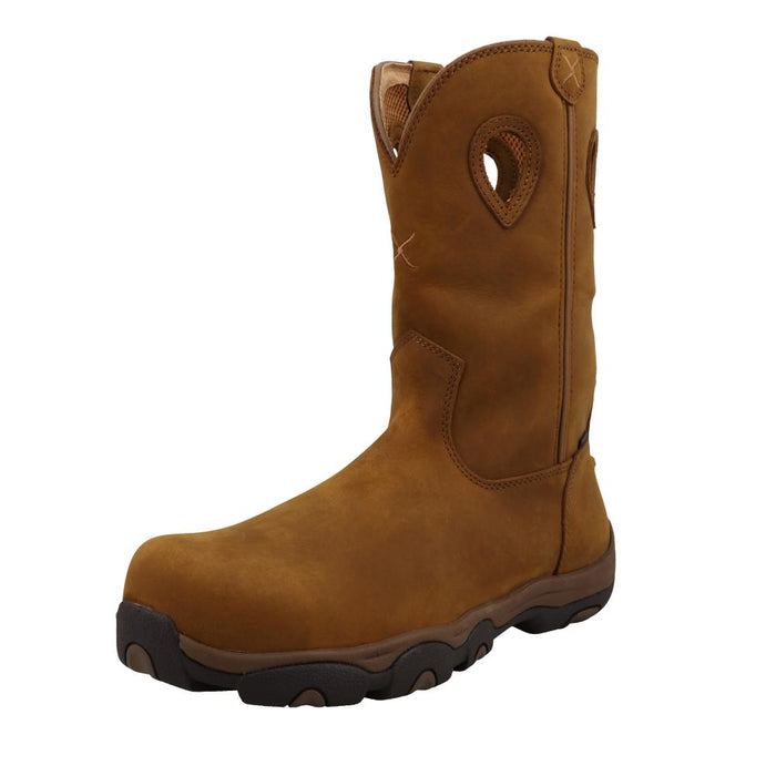 Men`s Distressed Saddle 11In Top Nano Toe Hiker Boot