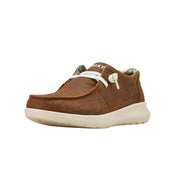 Mens Hilo Mahogany Blanket Embossed Leather Casual Shoe