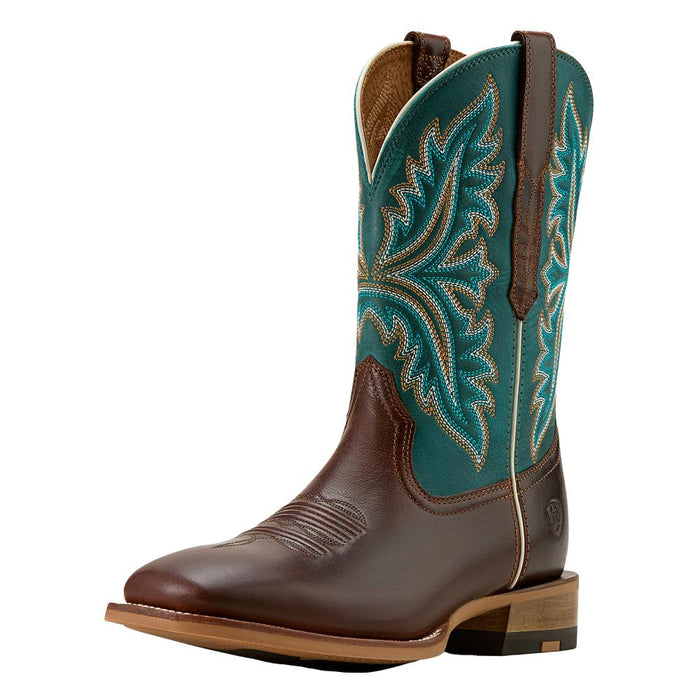 Men`s Walker Espresso 11In Scuba Blue Top Boot