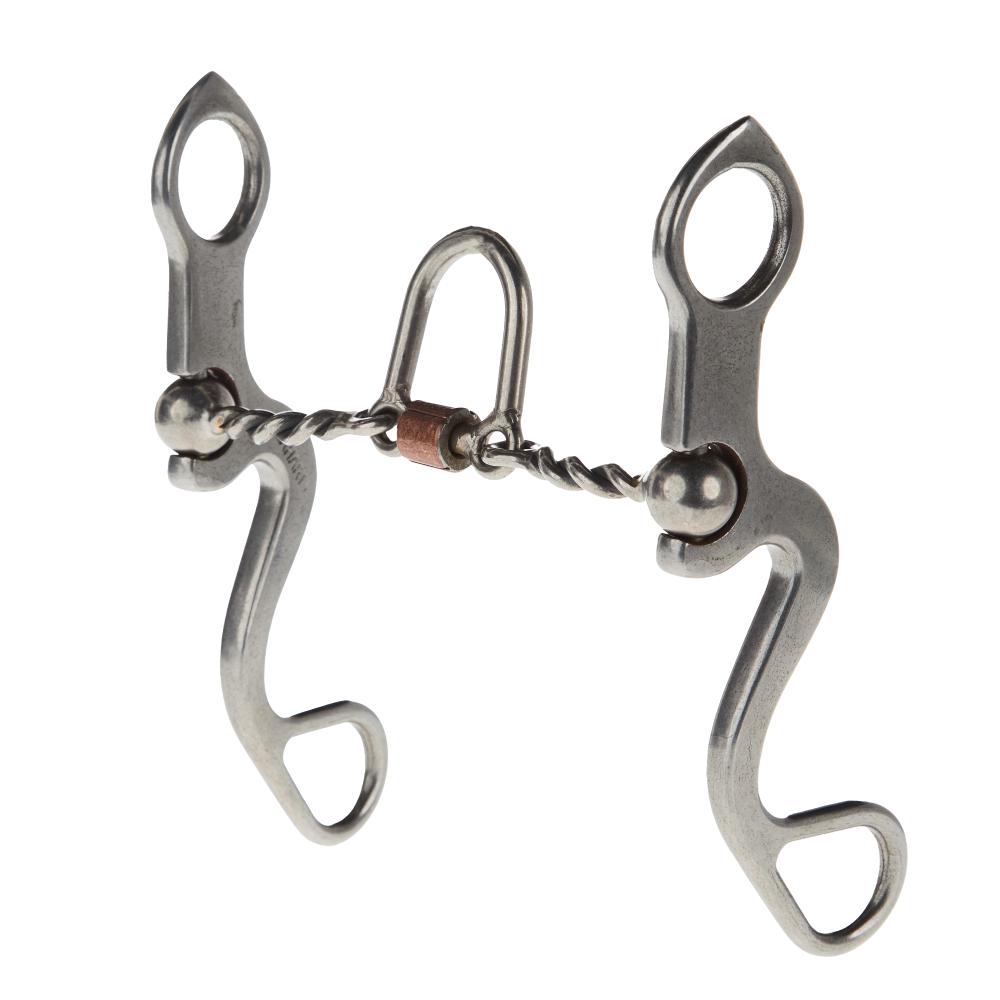 Flaharty Bits & Spurs Calvary Loose Port Twisted Wire Shank Bit