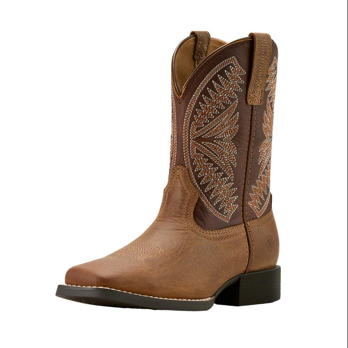 Kid`s Ruidoso Pearl and Chocolate Brown Boot