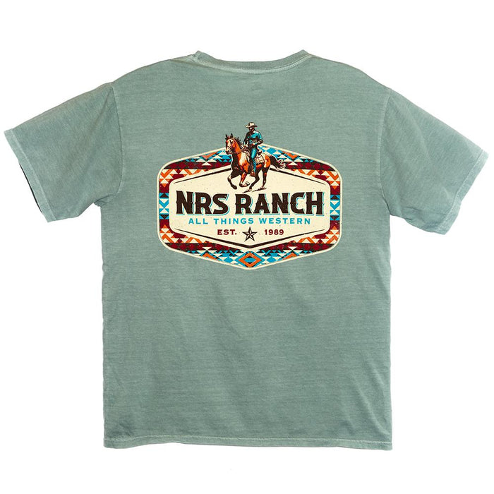 NRS Ranch Pale Jade Southwest Logo with Cowboy Tee