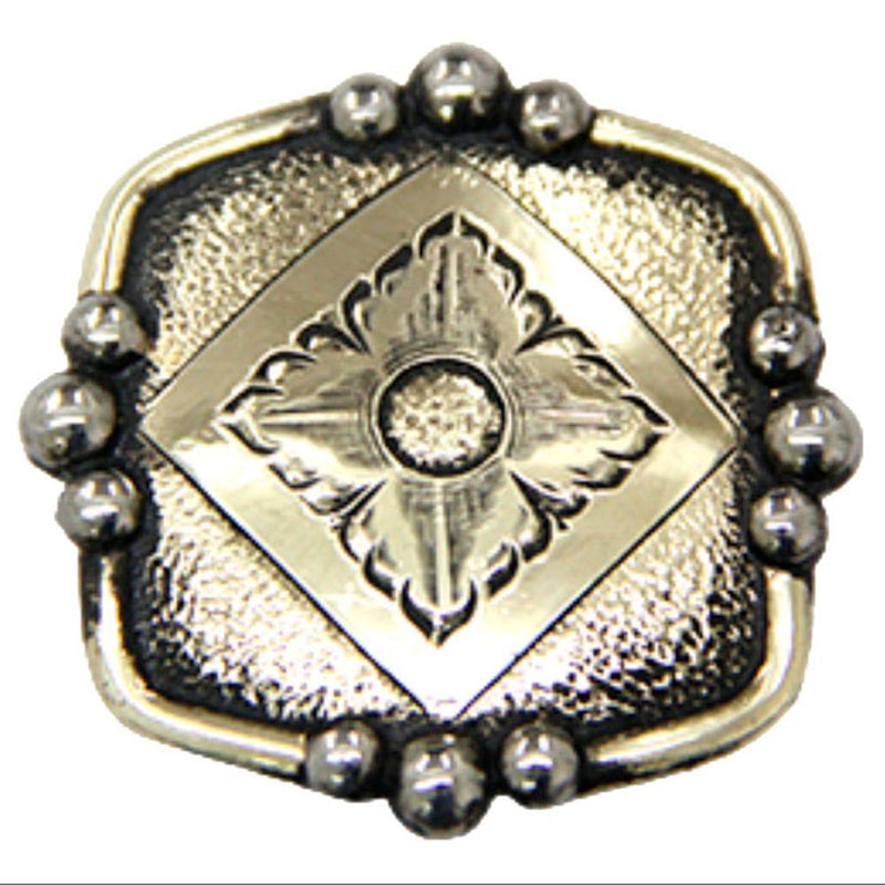 Silver Diamond 1.5in Screwback Concho