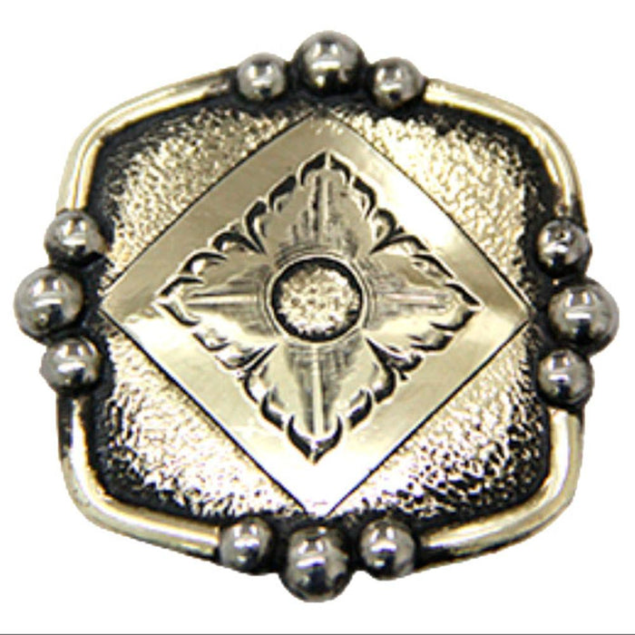 Silver Diamond 1.5in Screwback Concho