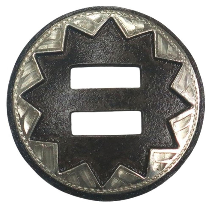 Engraved Silver 1 1/2in Slot Concho