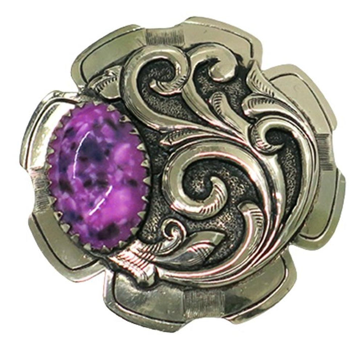 Purple Stone 1 1/2in Screwback Concho