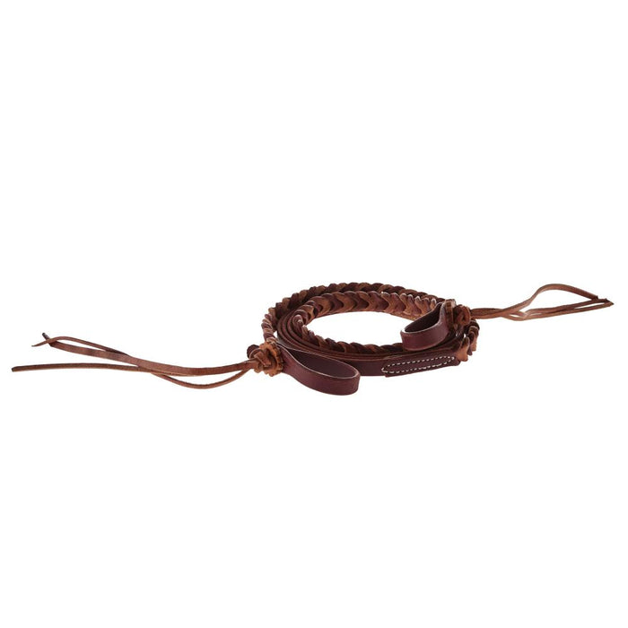 5/8x8ft Braided Latigo Two Tone Herman Oak Rein