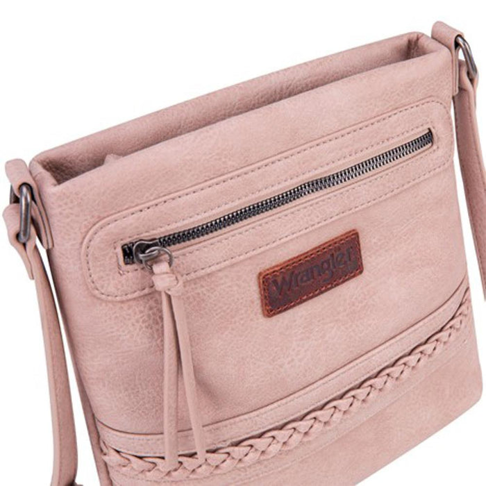 Wrangler Braided Conceal Carry Pink Crossbody