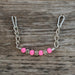 Neon Pink Leopard Silicone Beaded Chain Gag Curb Strap