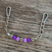 Purple Leopard Silicone Beaded Chain Gag Curb Strap