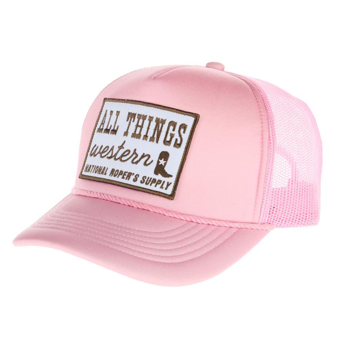 NRS All Things Western Pink Foam Rope Cap