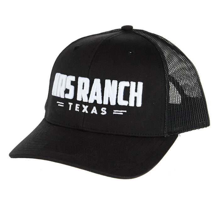 Ranch Black With White 3D Logo Cap