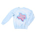 Womens Blue Acid With Pink Texas Sweatshirt