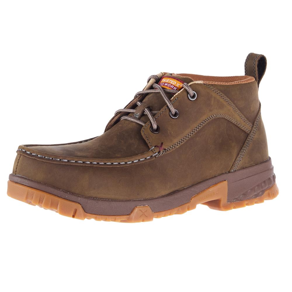 Twisted X Mens Shitake H2O Nano Toe Chukka Lace Up Work Shoe