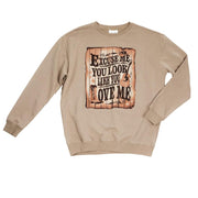 Womens Mocha You Look Like You Love Me Sweatshirt