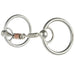 Rebar 3 Piece Roller Locked O Ring Snaffle Bit