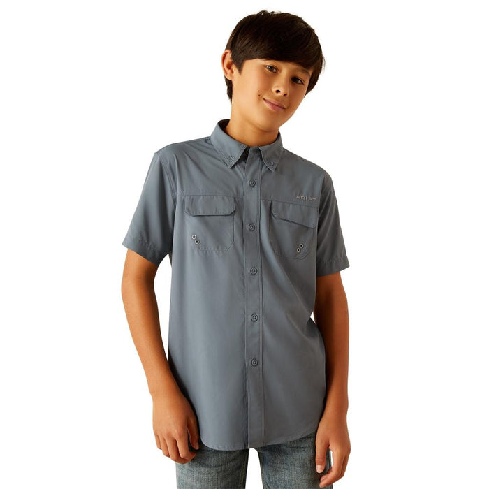 Boys Newsboy Blue VentTek Outbound Shirt