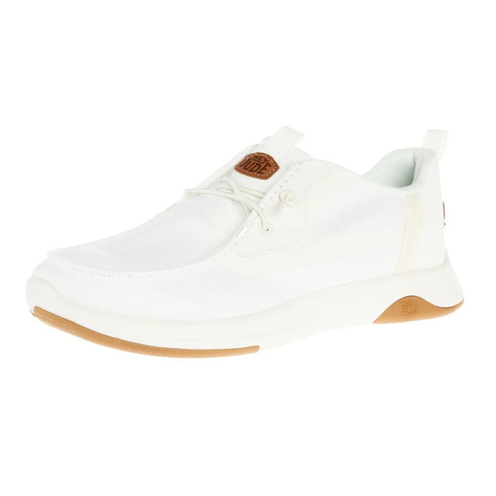 Hey Dude Men`s White Wally Drift Mesh Tennis Shoe