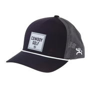 Mens Cowboy Black Golf Rope Cap