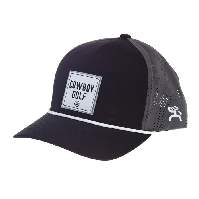 Mens Cowboy Black Golf Rope Cap