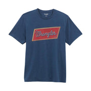 Mens Dark Denim Graphic Logo Tee