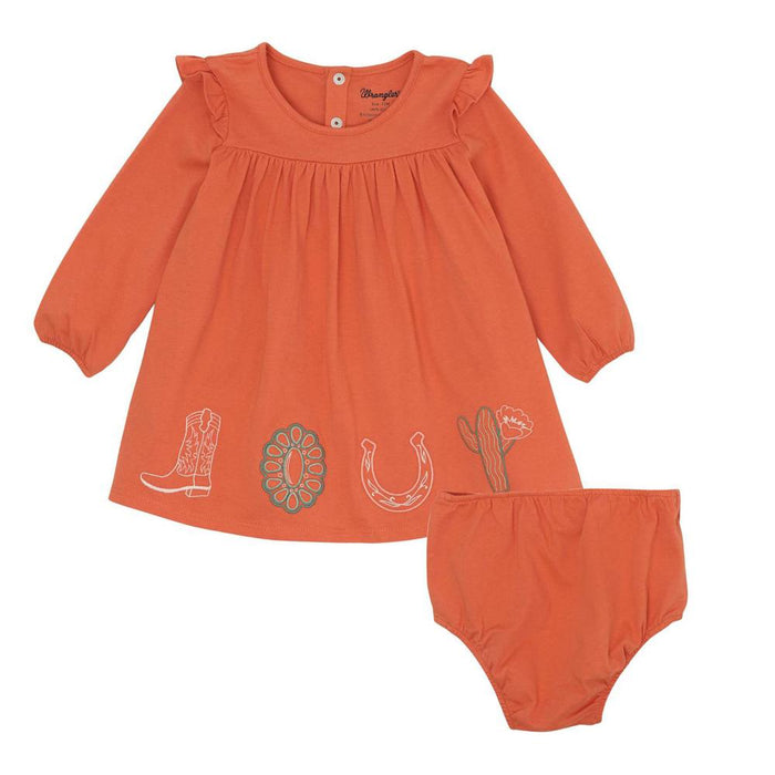 Girls Coral Trapeze Dress