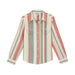 Girls Coral/Tael Western Snap Shirt