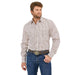 Mens 20x Comfort White/Brown Plaid Shirt